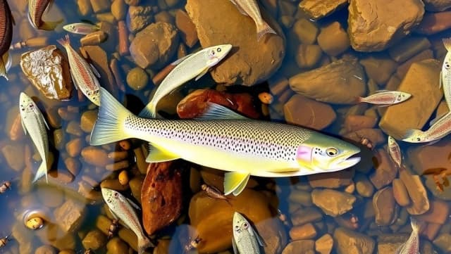Vad äter öringen i bäcken och sjön